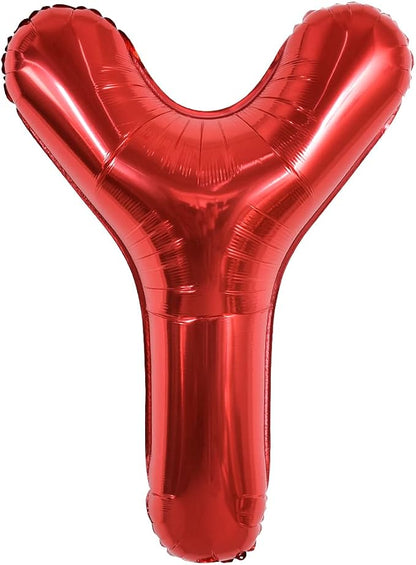TONIFUL 40 Inch Large Bright Red Letter Balloons A-Z, Giant Jumbo Helium Foil by TONIFUL