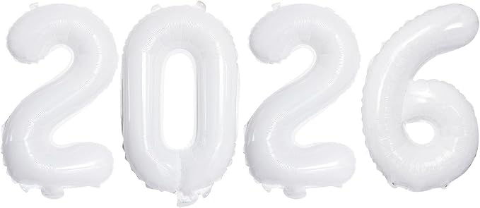 2026 Foil Number Balloons for 2026 New Year Eve Festival Party Supplies by GOER