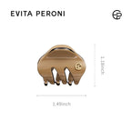 EVITA PERONI Small Hair Clips 2 Pcs Set, Mini Hair Clip for Hair, Little Tiny Claw Clips for Women Girls Half Updo (Caramel Brown, Elegant Black)