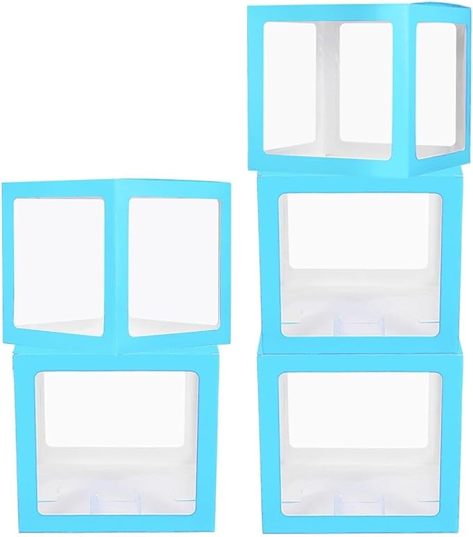 uxcell 5 Pcs Party Balloon Boxes, Transparent Balloon Boxes by uxcell