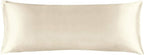 BEDELITE Satin Body Pillow Cover, Super Soft and Cooling Body Pillow Pillowcase for Hair and Skin, Breathable Silky Full Long Pillowcase Cover(20"x54", Beige)