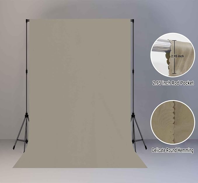 Grey Photography Backdrop for Photoshoot, Fabric 6x9ft | Polyester Studio Photo - Image 2