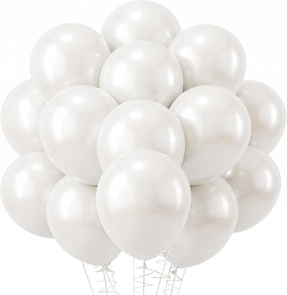 RUBFAC Pearl White Balloons 120pcs 12 Inches White Latex Party Balloons by RUBFAC