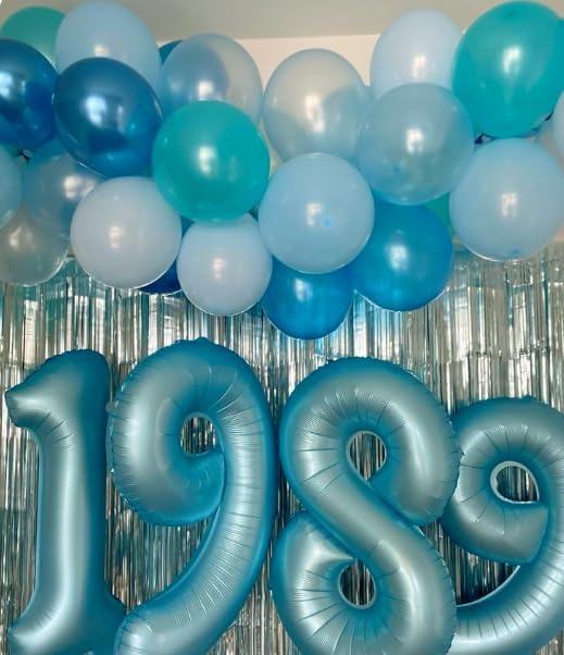 Pearl Blue Number 9 Balloon 40 inch, 9th Birthday Party Balloons Decorations | - Image 4