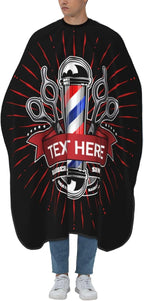 Custom Barber Cape for Men Personalized Professional Hair Cutting Cape with Text for Home Salon Barbershop