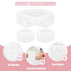 Face Wash Set - Microfiber Headband, Wristbands with Holder for Face Washing and Absorbent Spa Experience