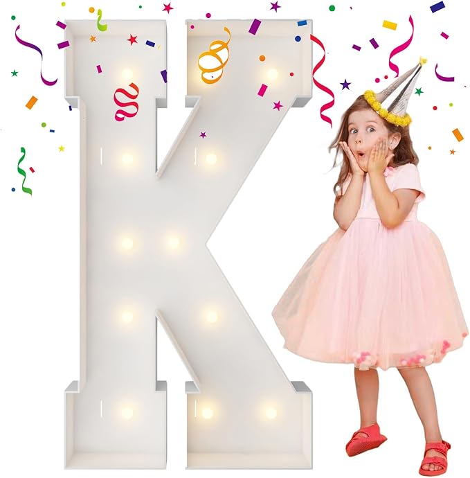 4FT Marquee Light Up Letters, Large Marquee Letters, Mosaic Balloon Frame by MerryMosaics