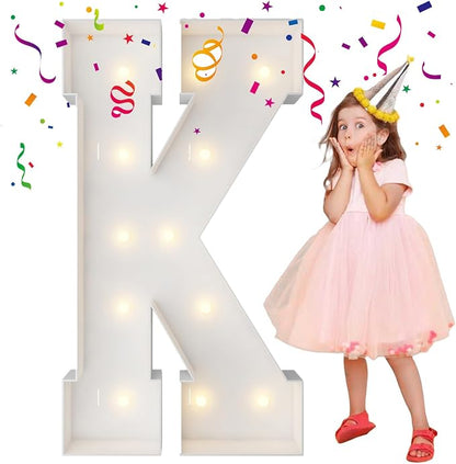 4FT Marquee Light Up Letters, Large Marquee Letters, Mosaic Balloon Frame by MerryMosaics