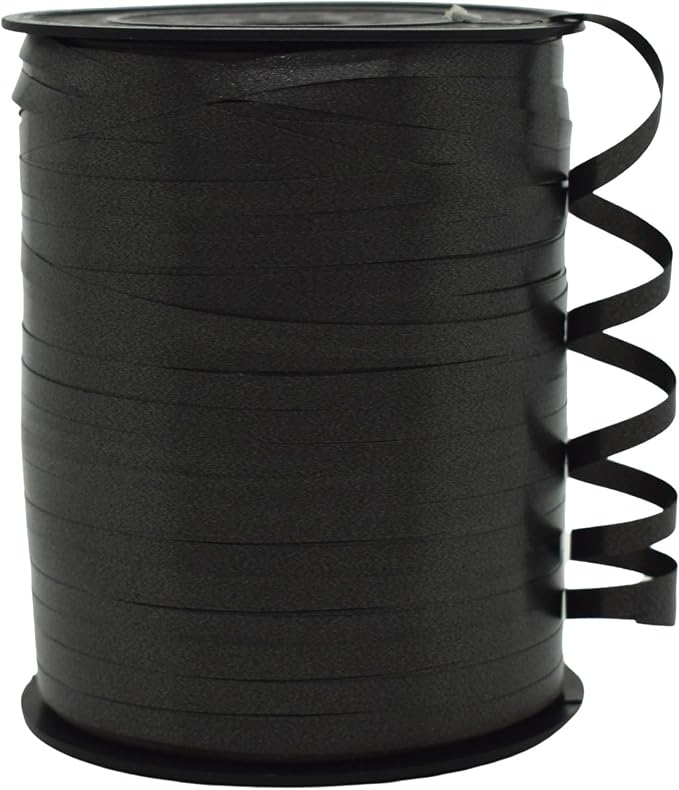 Curling Ribbon Black Ribbon for Gift Wrapping 500 Yards x 1/5" Wide | Balloon by IEDASINGSCHOICE