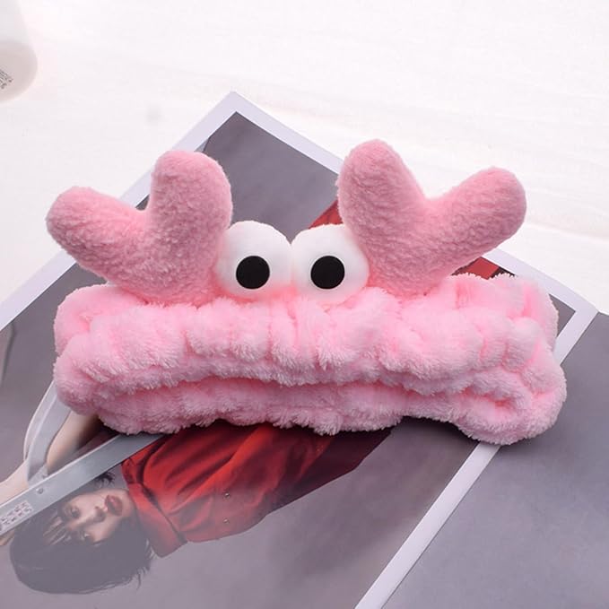 Elastic Marine Creature Pattern Facial Headbands for Face Washing, Spa Use, and Hairstyle Protection