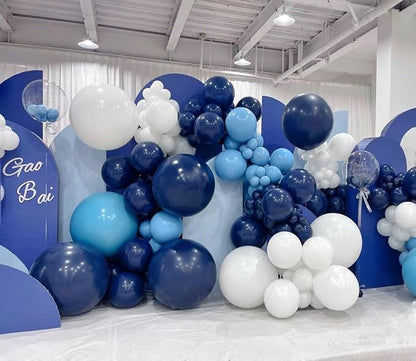 MEBAY Blue White Gold Balloons Garland Arch Kit - Image 5