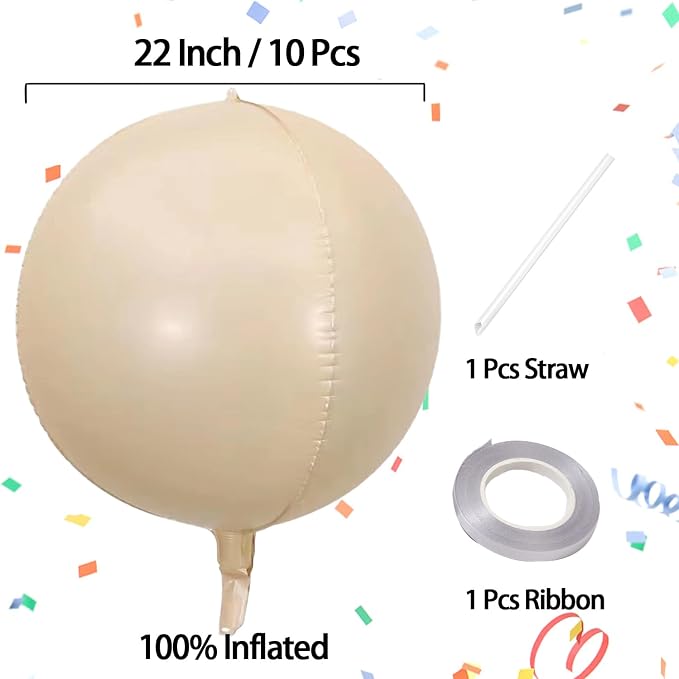 22 Inch Nude Ball Foil Balloons - Image 5