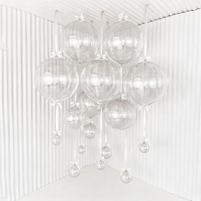 13pcs Bobo 4D Balloons 22" 18" 13" 4D Clear Ball Balloon Bobo Balloons - Image 3
