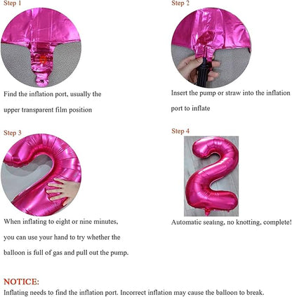 Jonhamwelbor 13 Balloon Numbers Pink 13 Foil Mylar Jumbo Giant Big Large 31 - Image 5