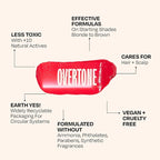 Overtone Daily Color Depositing Conditioner - 4.5oz Temporary Coloring Conditioner w/Shea Butter & Coconut Oil - Refresh Color & Prevent Fading - Vegan & Cruelty-Free, Pink for Brown is Rapsberry Pink