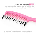 Big Hair Tools Extra Large Wide Tooth Comb for Thick, Curly, Wavy or Long Hair - Frizz-Free Detangling Shower Comb - Big Hair Comb and Microfiber Scrunchie
