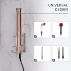 Curling Iron Holder, Stainless Steel Flat Iron Holder Wall Mount, Hair Straightener Holder for Bathroom Storage, Flat Iron Holder Wall Mount Space Saving Hair Tool Organizer Silver BANJEKT