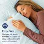 King Pillow Cases Set of 2 - Ultra Soft Hotel Quality Pillowcase Covers - Comfy, Cozy & Wrinkle Free - Shrinkage, Stain and Fade Resistant - Machine Washable Pillow Protectors - 2 Piece Set - Ice Blue