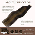 GOO GOO Tape in Hair Extensions Human Hair, 2/6/2 Balayage Dark Brown to Chestnut Brown, 22inch 100g 40pcs, Skin Weft Seamless Invisible, Silky Straight with Thick Ends, Remy Human Hair
