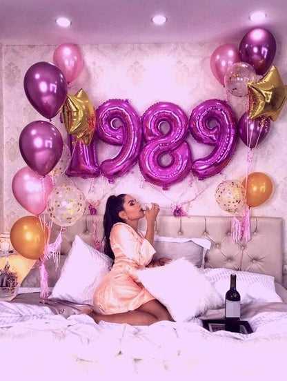 Rosy Purple Number 9 Balloon 40 inch, 9th Birthday Party Balloons Decoration | - Image 4