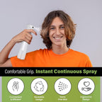 VigorPath Continuous Spray Bottle for Hair – Fine Mist Mister for Hairstyling, Cleaning, Plants, Pets, Barbers, Salons, and Essential Oil Applications (150ml/5 oz) Clear 2 Pack