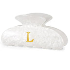 Birthday Gifts for Teens Girls - Initial Letter Hair Clips | Personalized Gifts | Personalized Hair Claws | Birthday Gifts for Women | Christmas Gift for Teens Girl Stocking Stuffers - White,L