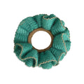2 Pcs Soft Fabric Scrunchies for Hair,3.9 inch Medium Elastic Hair Ties Ropes Crochet Knit Silky Scrunchie for Women-Green