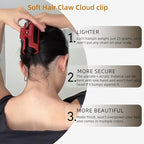 Soft Silicone Hair Clips: 9 Pcs Flexible Bendable Claw Clips For Women/Girl，matte hair clips for thick/thin
