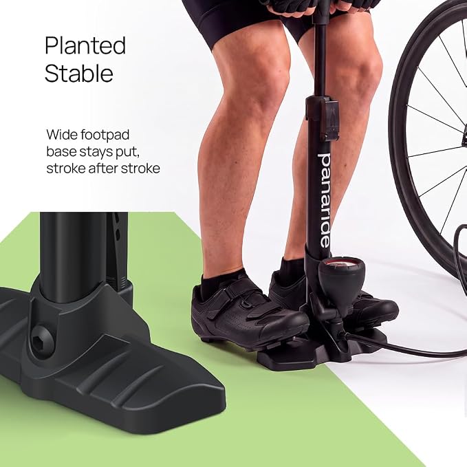 Bike Pump Floor, Advanced Bike Tire Inflator, Bicycle Hand Air Pump - Image 6