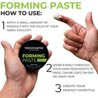 TRENDSTARTER - FORMING PASTE (4oz) (PACK OF 2) - Medium Hold - Medium Shine - Lightweight Water-Based Hair Pomade Cream - Flake-Free Hair Paste for All Hair Types