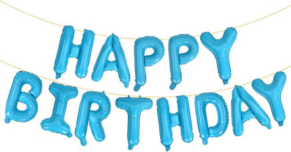 LIOZEOKUN Happy Birthday Balloon Letters 16 inch Mylar Foil Birthday Balloons by LIOZEOKUN