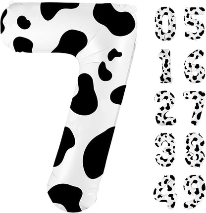 40 Inch Cow Print Balloon, Number 7 Balloons by United-UnicornsParty