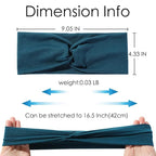 Artilady 12 Pack Boho Headbands for Women - Soft Yoga Elastic Hair Bands for Girls Workout Running Sport Head Wrap Non-slip Breathable (Q)