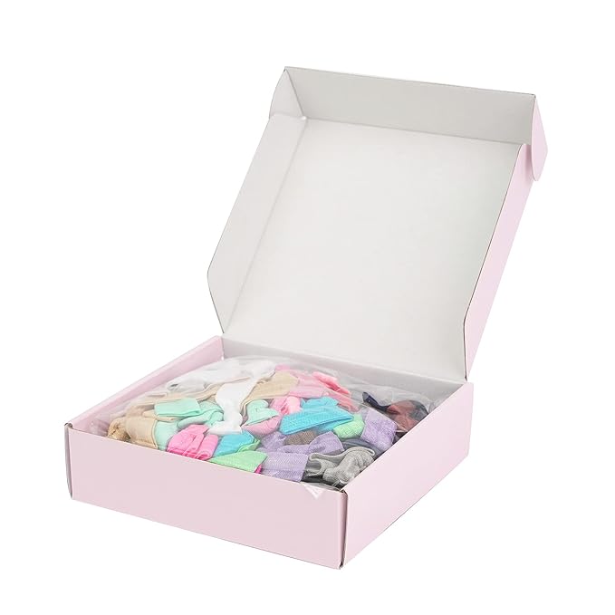 MEEDEE Women's Pastel Rainbow Hair Accessories: 100 Pack Knotted Soft Elastic Ribbon Hair Ties, No Crease, No Damage, Ouchless for Ponytails, Yoga, and Bracelets