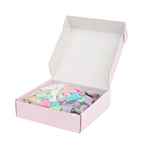 MEEDEE Women's Pastel Rainbow Hair Accessories: 100 Pack Knotted Soft Elastic Ribbon Hair Ties, No Crease, No Damage, Ouchless for Ponytails, Yoga, and Bracelets