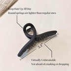 5 Inch Extra Large Claw Clips, 13 cm No Slip Jumbo No Slip XL Hair Clips for Thick Long Curly Hair, Big Hair Claw Clips, 4 Pack