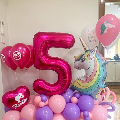 5 Balloon Number Hot Pink 5 Birthday Balloon 40 inch Foil Mylar Large 5 Balloon - Image 5
