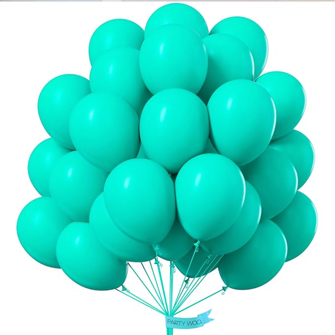 PartyWoo Teal Balloons 50pcs Turquoise Dark Teal Color 12 Inch | Balloons by PartyWoo