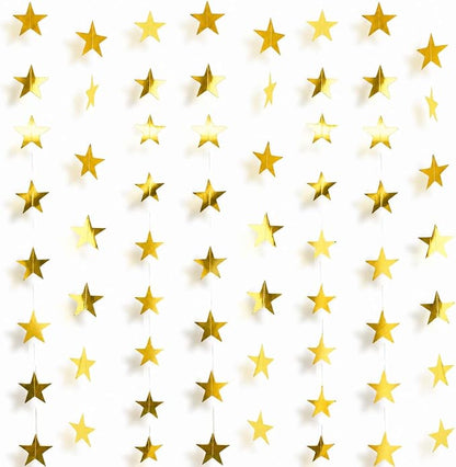 105Feet Gold Star Garland Banner by Rypyp
