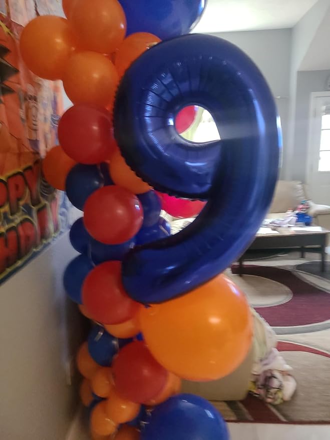 40 Inch Number 9 Balloon, Inflation Straw & Self-Sealing, Leak-Proof Aluminum - Image 2