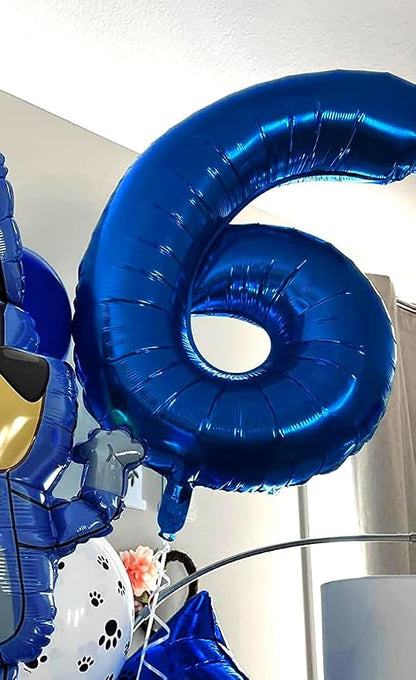 40 Inch Number 6 Balloon, Inflation Straw & Self-Sealing, Leak-Proof Aluminum - Image 2