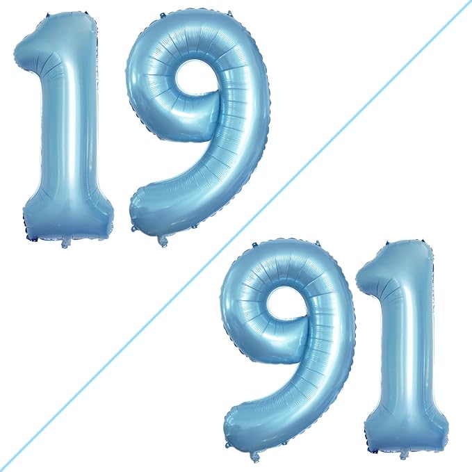 Number 19 Balloons for 19th Birthday Sweet 19 Party Decorations, 42 Inch Jumbo by GOER