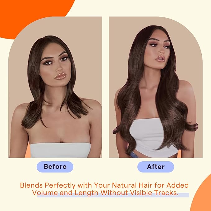 Full Shine Hair Extensions Real Human Hair Tape in 22 Inch Color 2 Darkest Brown Invisible Human Hair Extensions Tape in 50 Grams Seamless Skin Weft Remy Extensions 20 Pieces Add Length