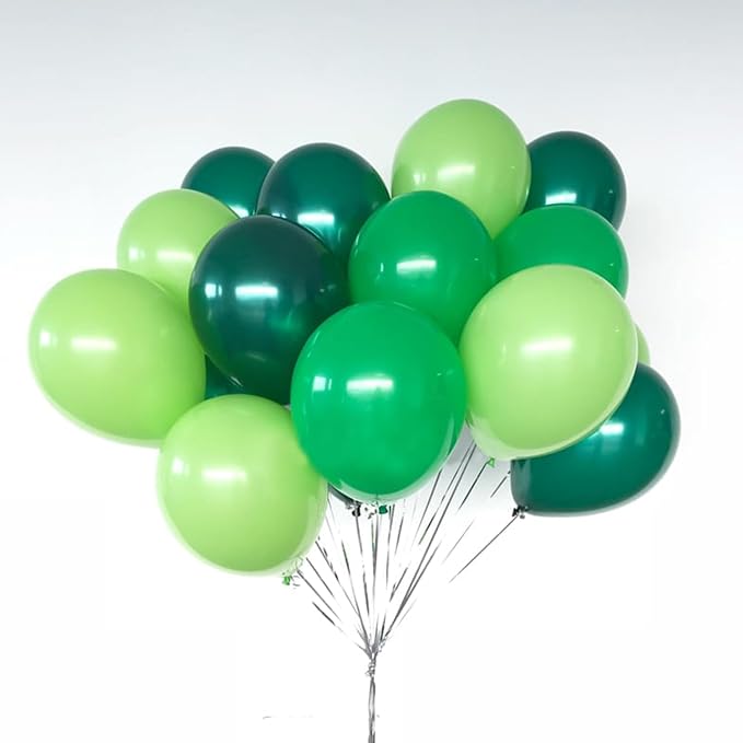 Togvu Green Balloons, 60 Packs 12 Inch Different Shades Dark Emerald Lime - Image 7