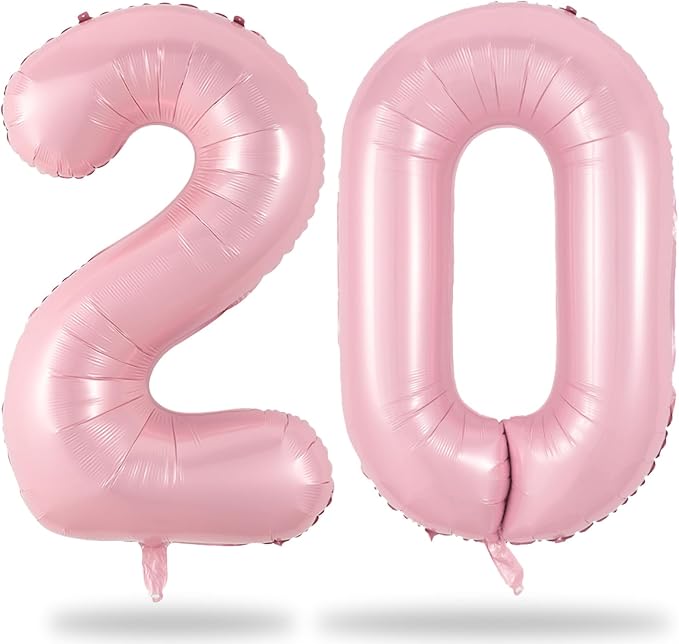 40 Inch 20th Birthday Balloon for Women by Lingqiang