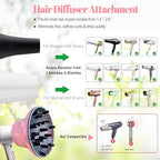 Universal Hair Diffuser for 1.4"-2.6" Blow Dryers, Diffuser Hair Dryer Attachment, Professional Hair Diffuser for Curly Wavy Long Thick Hair (Pink)