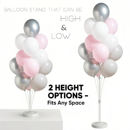2Set Silver Pink Balloon Column Stand Kit - Image 5
