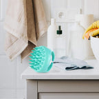 BTYMS Hair Shampoo Brush, Scalp Massager Silicone Scalp Scrubber Hair Washing Brush - Green
