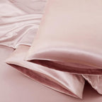 Aormenzy Champagne Satin Pillowcase for Hair and Skin, Satin Pillow Cases for Women Standard Size Set of 2 with Envelope Closure Silky Pillow Covers Wrinkle, Fade Resistant (20x26 Inches)