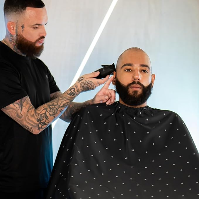 Barber Strong The Barber Cape Haircut Cover for Men, Hair Repelling and Static-Reducing Material, Water Resistant Fabric